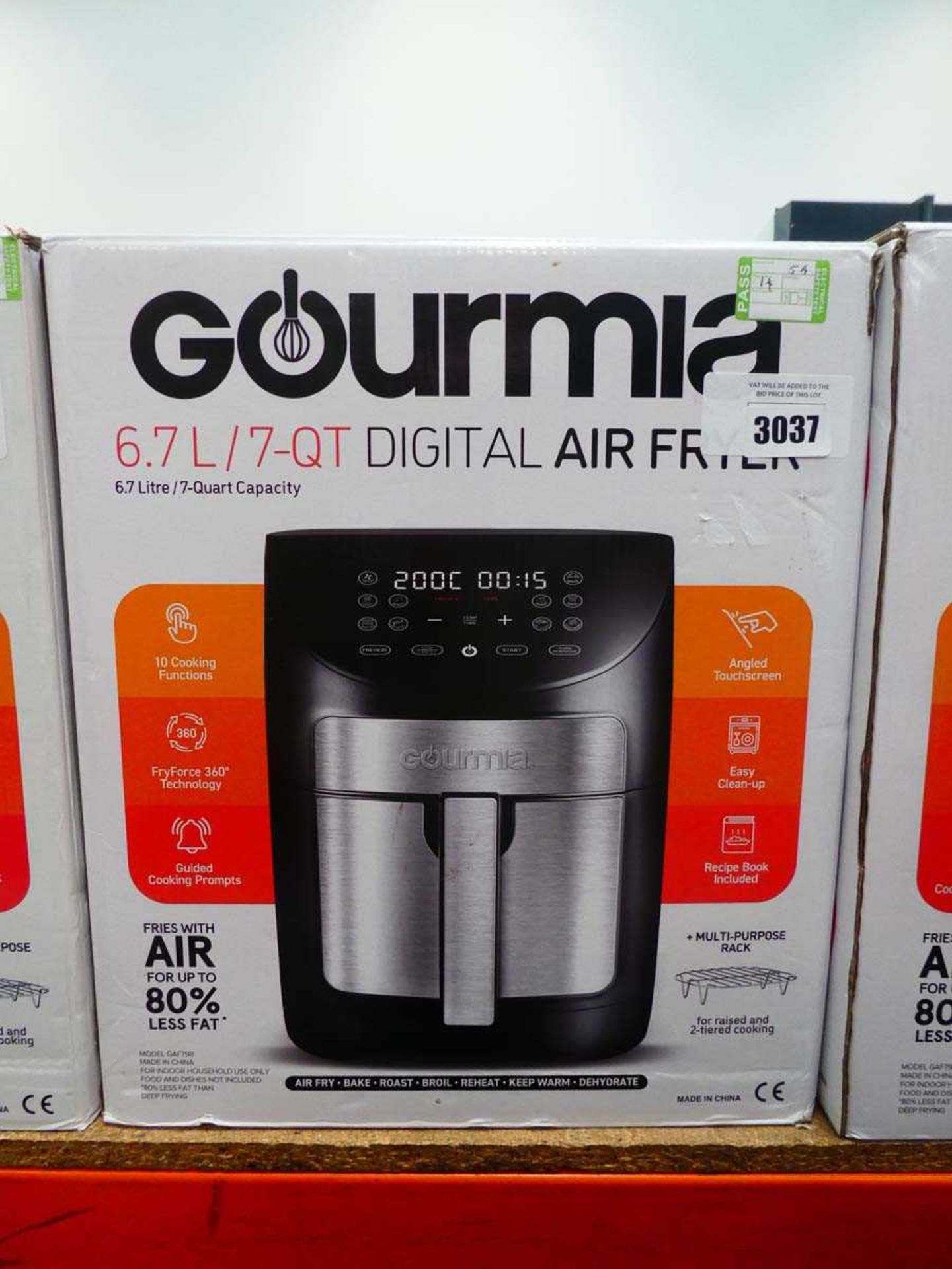 +VAT Gourmia 6.7l digital air fryer