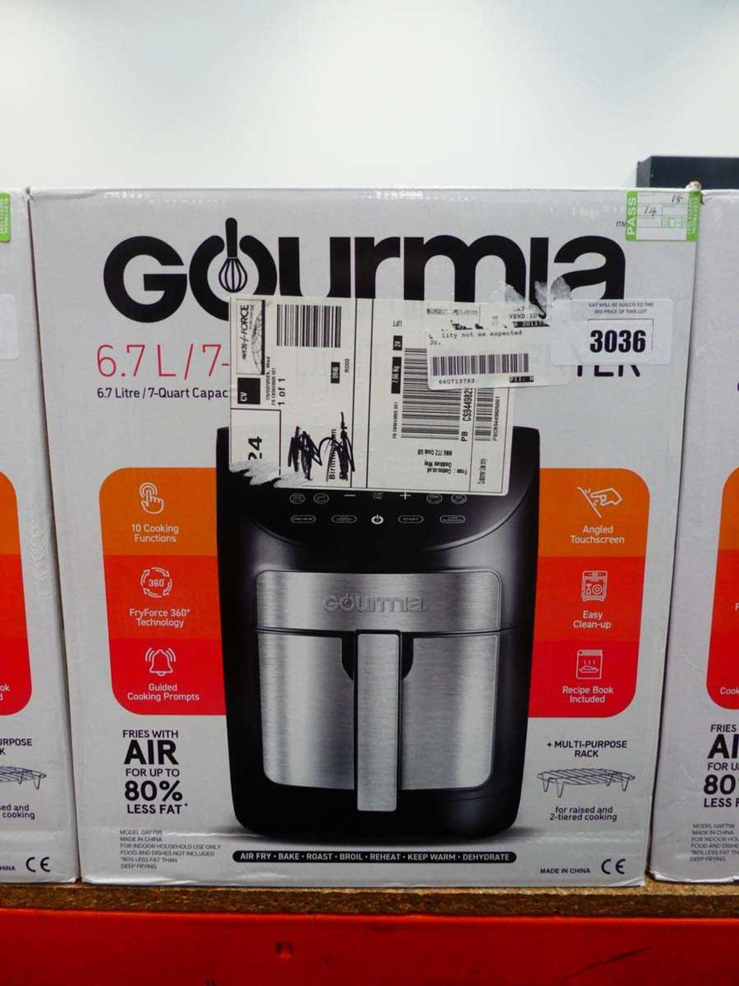 +VAT Gourmia 6.7l digital air fryer