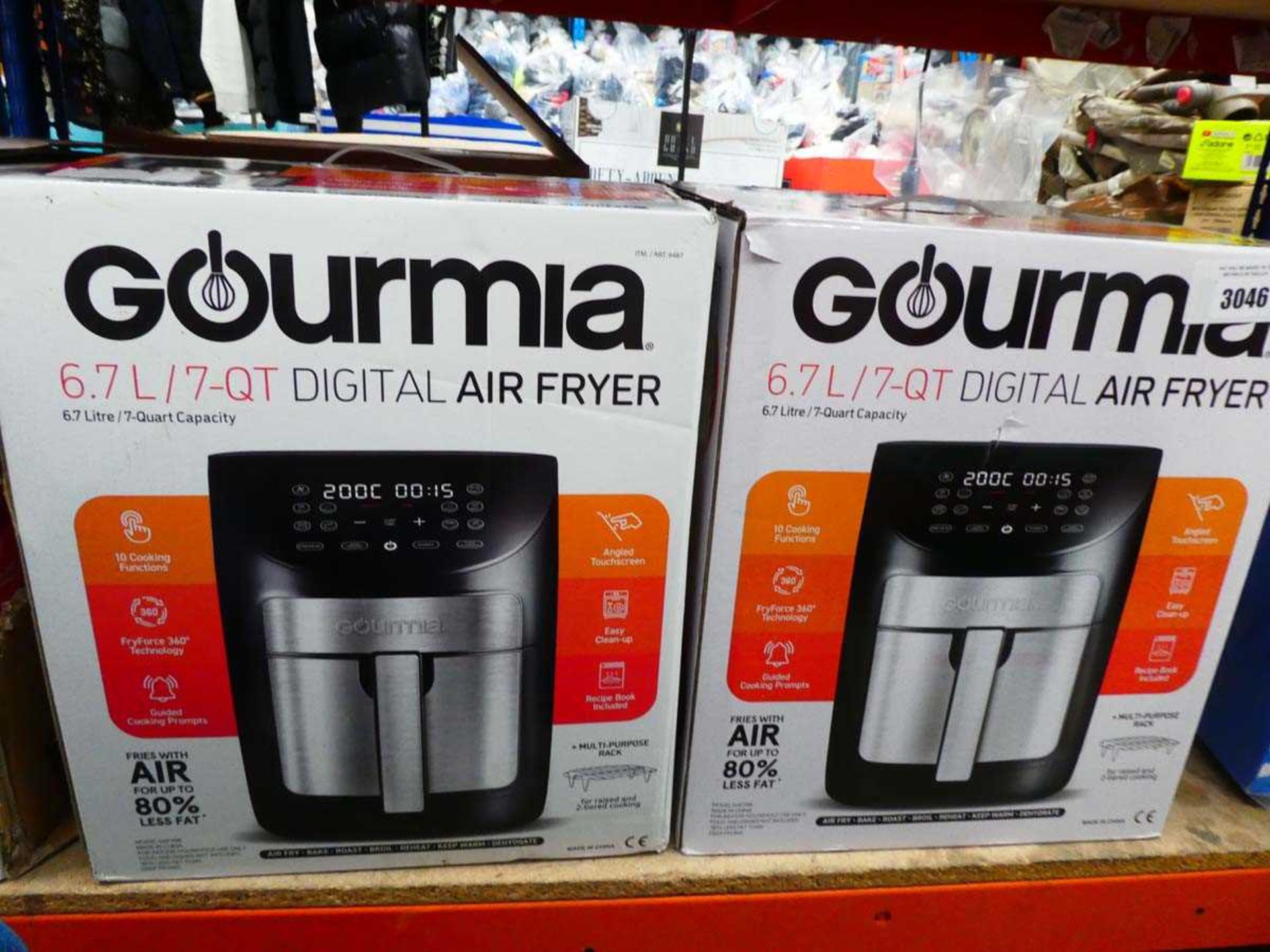 +VAT Two Gourmia 6.7l digital air fryers