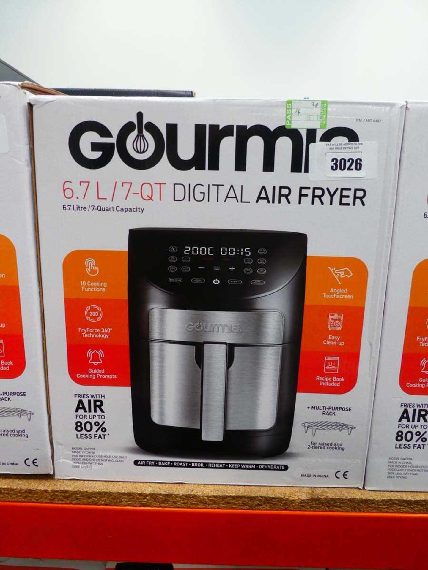 +VAT Gourmia 6.7l digital air fryer