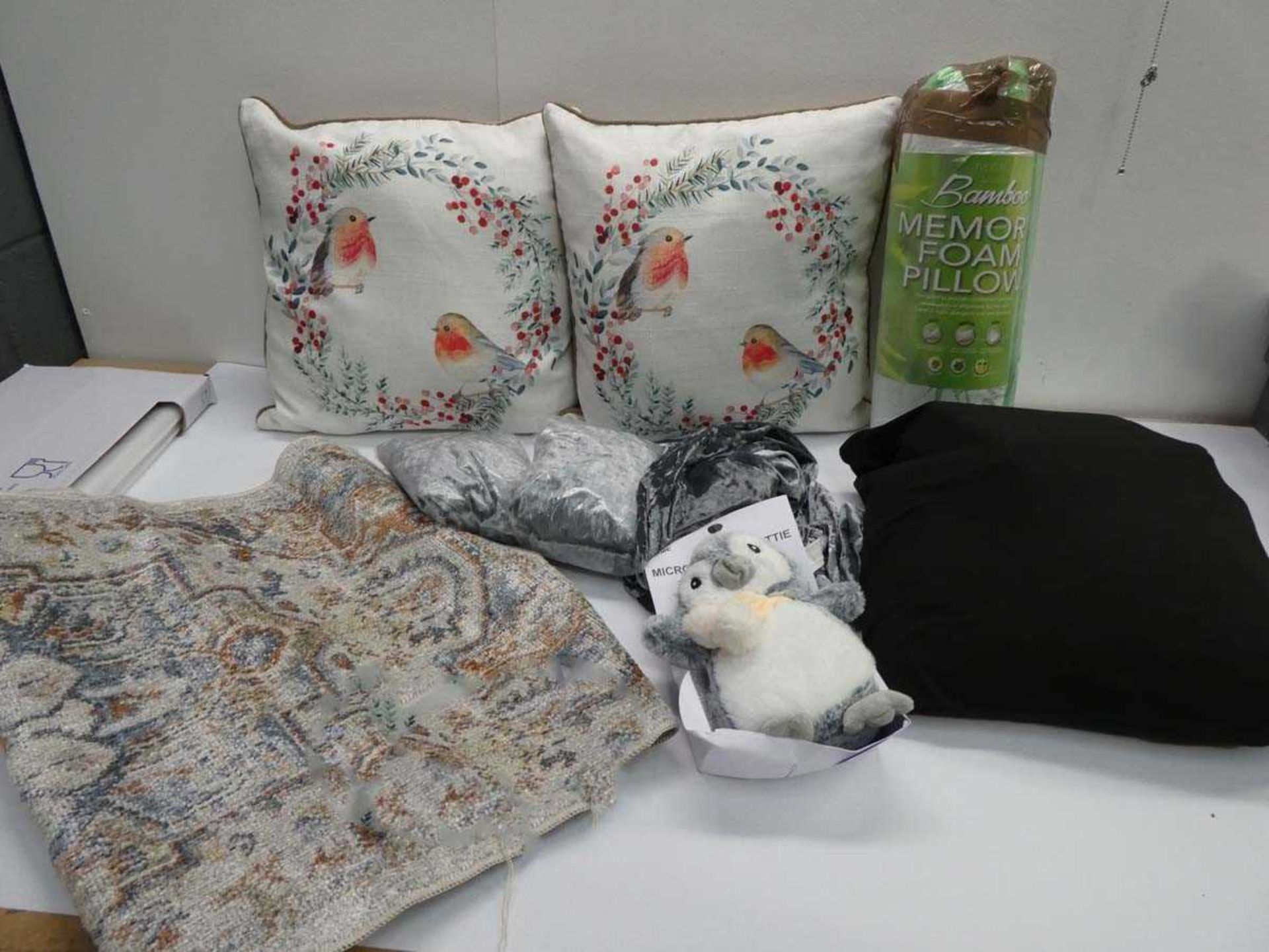 +VAT 2 robin design cushions, Memory foam pillow, sofa & chair protector covers, microwave hottie