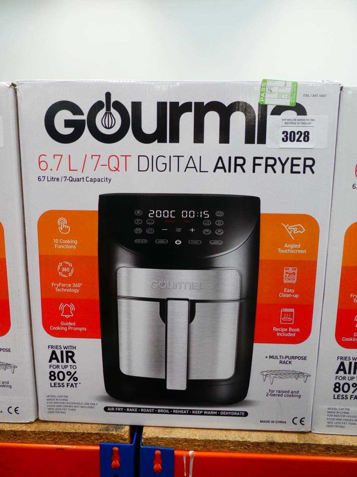 +VAT Gourmia 6.7l digital air fryer