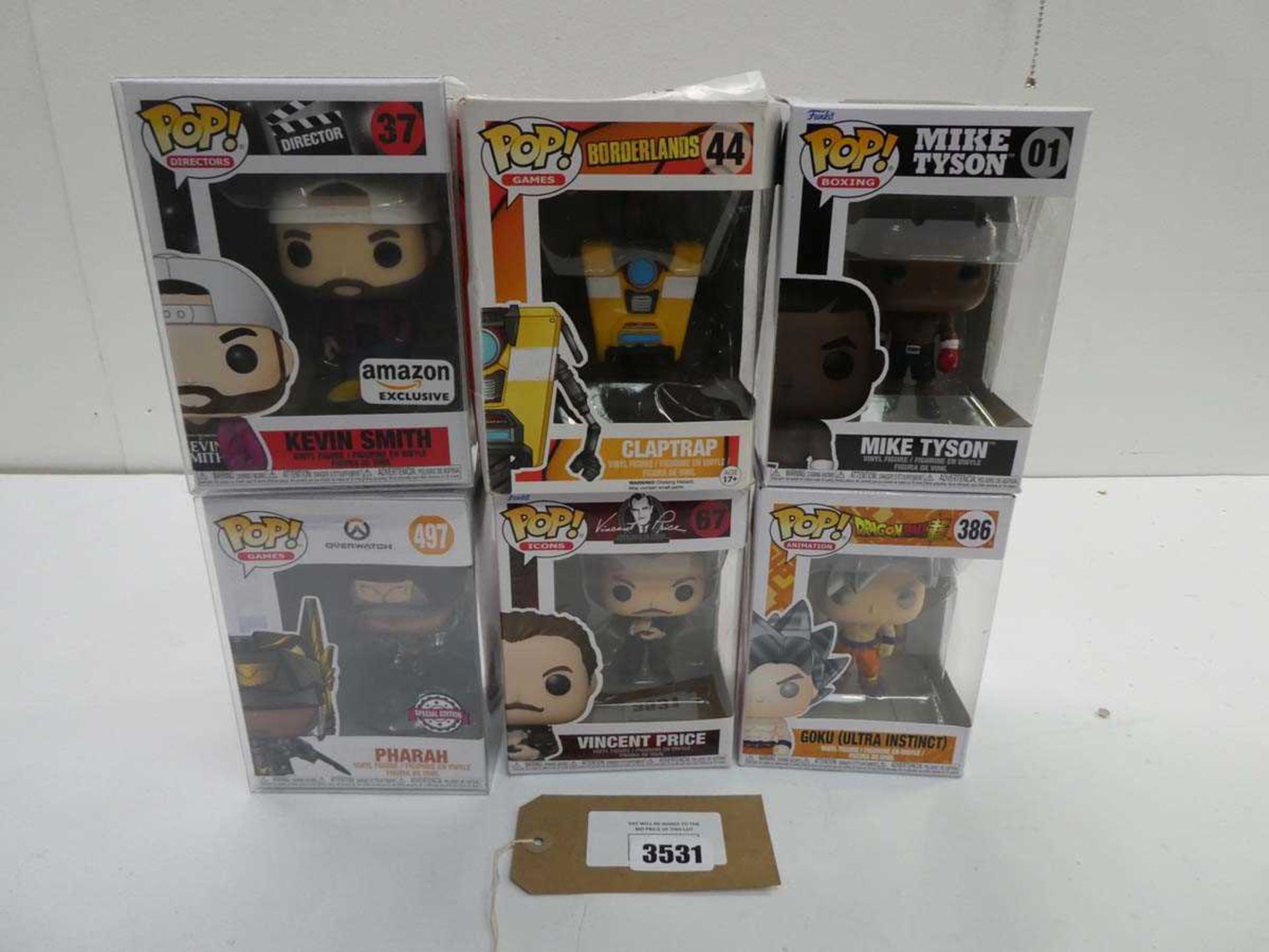 +VAT 6 Pop! vinyl collection figures including Pharah, Claptrap, Goku, Mike Tyson etc