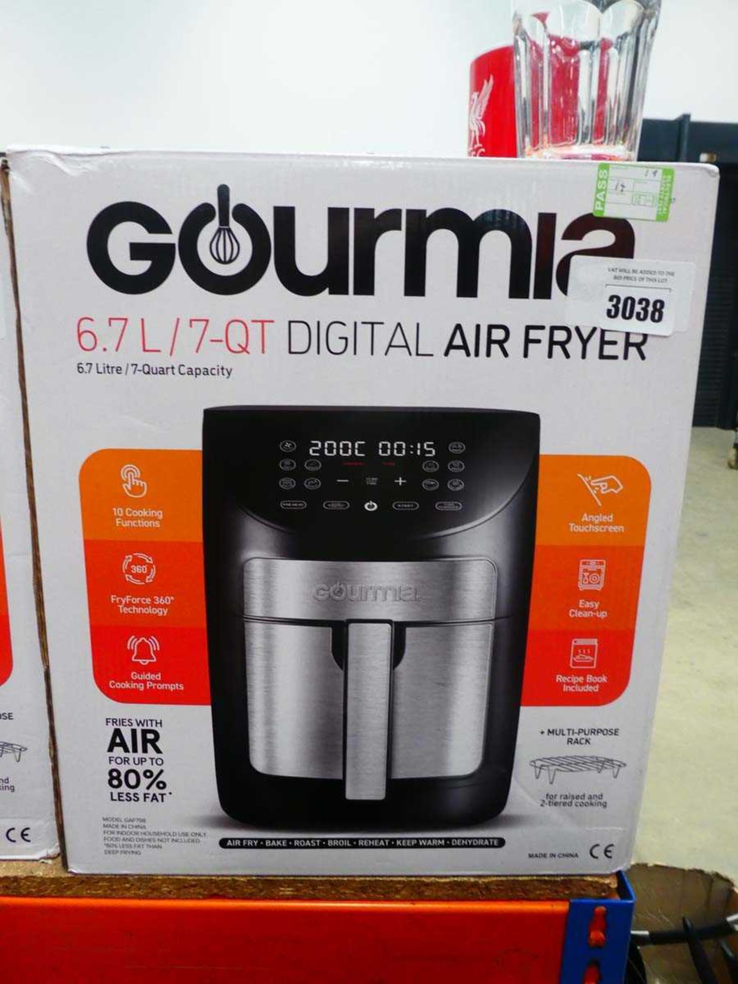 +VAT Gourmia 6.7l digital air fryer