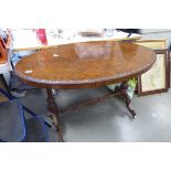 Figured walnut Victorian table