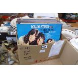 Box containing quantity of vinyl records