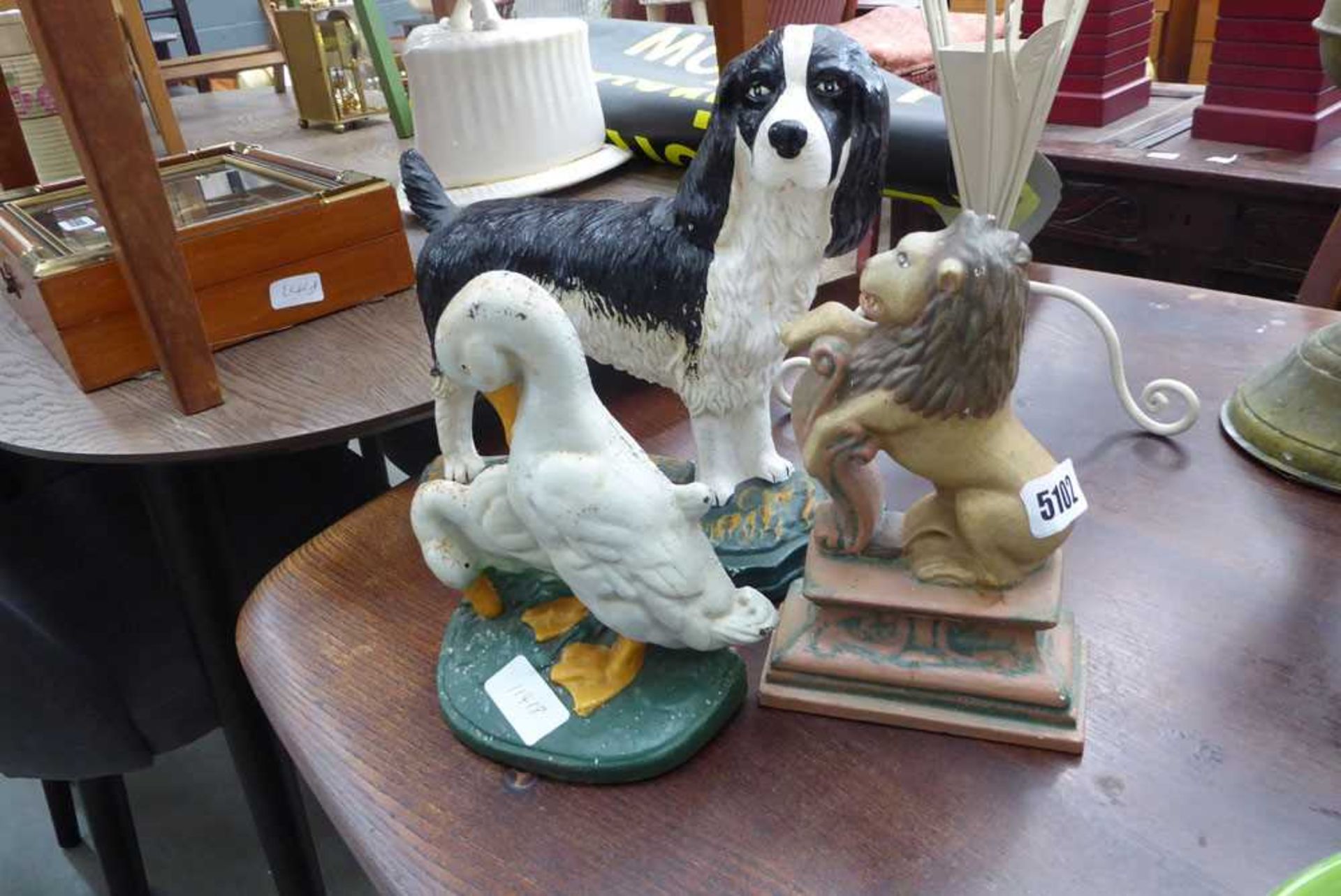 3 animal themed door stops