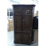 Oak corner cupboard