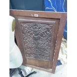 Carved oak door panel