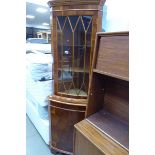 Reproduction yew glazed corner unit