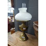 Brass oil lamp (a/f)