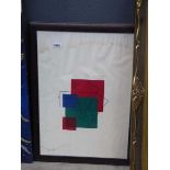 Two 1970's cubist abstracts