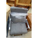 +VAT Grey suede armchair