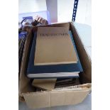 Box containing a quantity of Latvian reference books