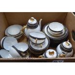 Box containing Japanese export crockery