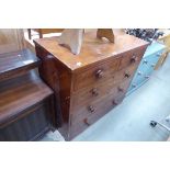 Victorian mahogany chest of 2 over 3 drawers