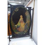 Painted fire screen