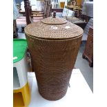 Wicker laundry basket