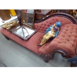 Victorian carved chaise lounge