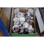 Box containing Berkshire, Aynsely and other china