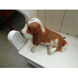 Moulded plastic basset hound