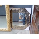 Square mirror in mosaic frame