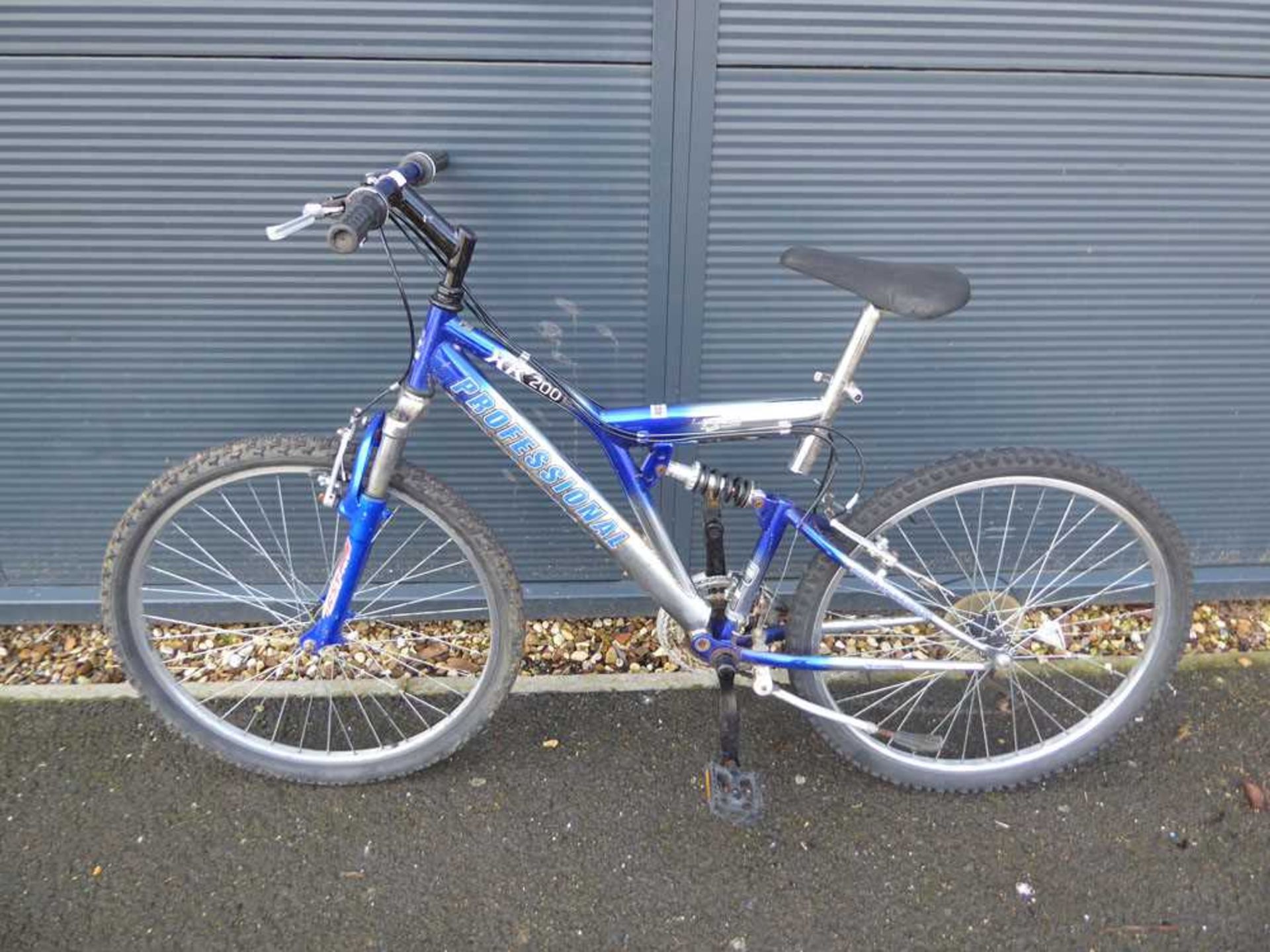 Blue and silver gents mountain bike