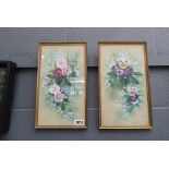 Pair of floral still life prints