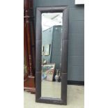 +VAT (11) Cheval mirror with leather frame