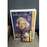 2 Marilyn Monroe and Humphrey Bogart jigsaw puzzle wall hangings