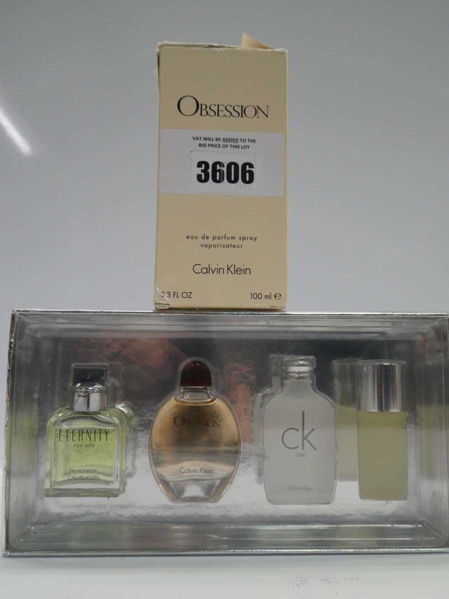 +VAT Calvin Klein Obsession eau de parfum 100ml and Set of 4 Calvin Klein fragrance gift box set - Image 2 of 2