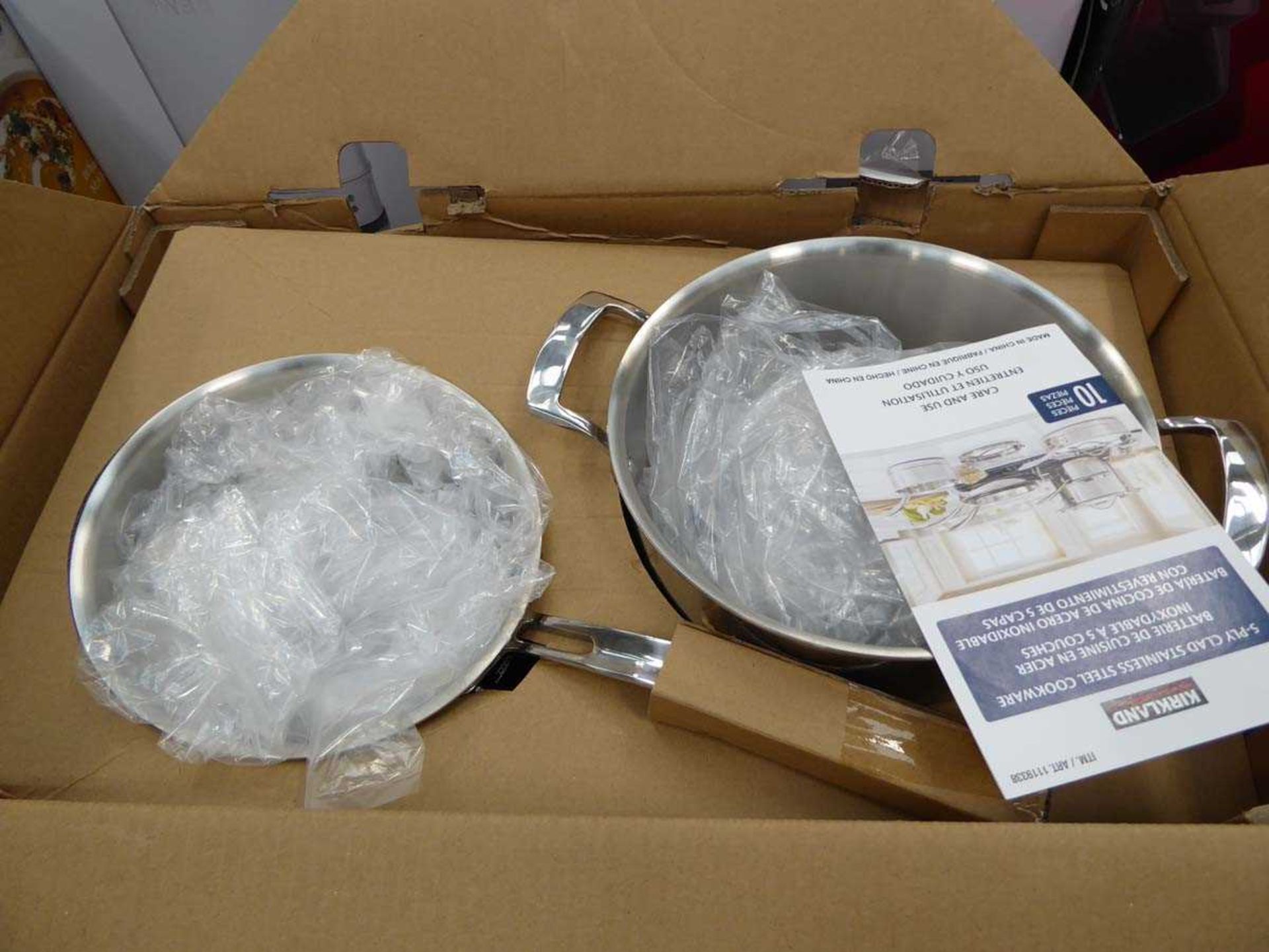 +VAT Kirkland stainless steel cookware set - Image 2 of 2