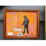 Banksy style painting