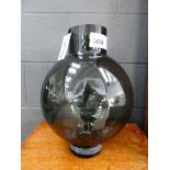 +VAT Light and Living branded black glass vase