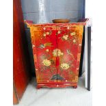 High glass Chinese double door cupboard