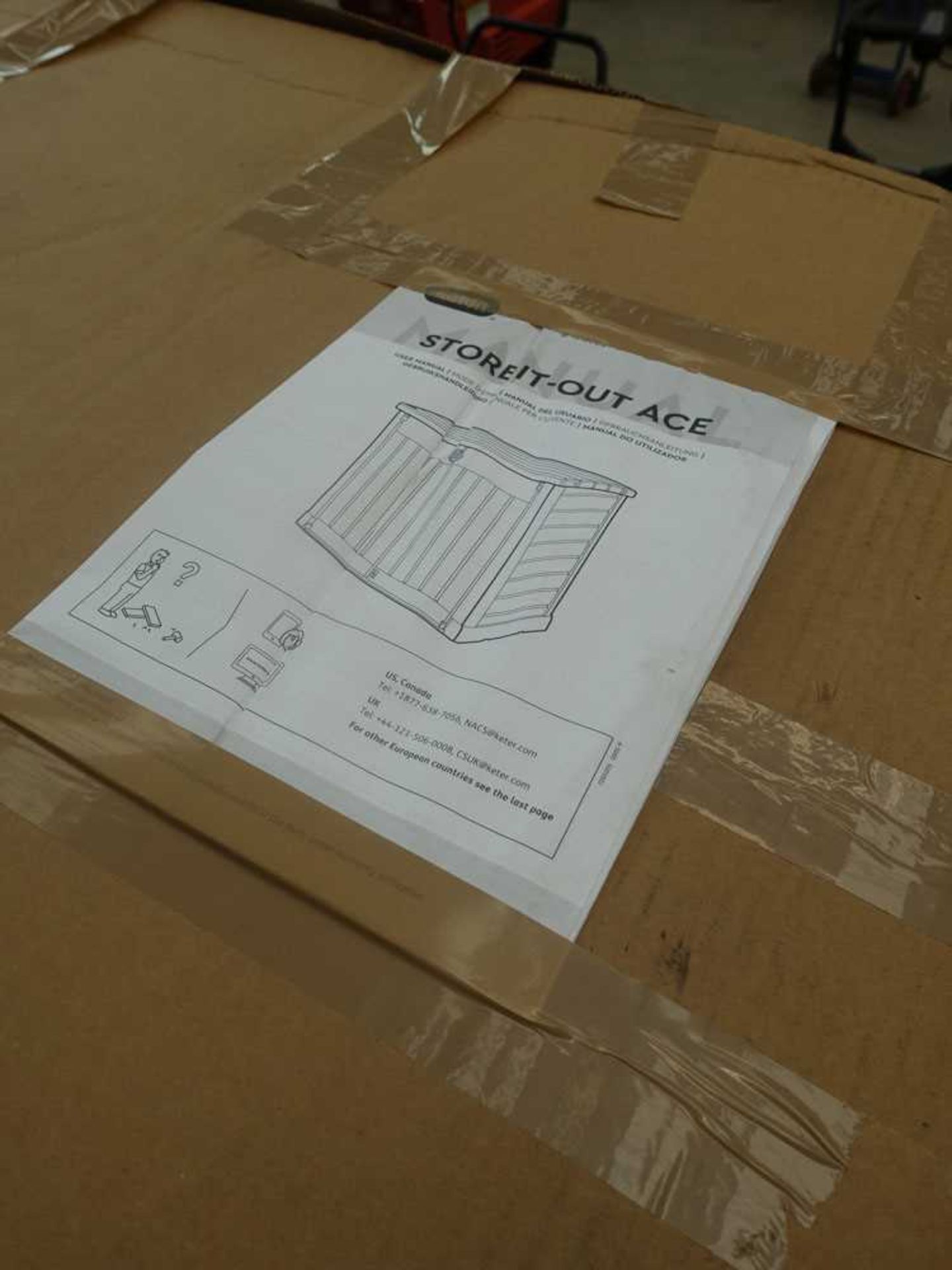 +VAT Large pallet of flatpack shed parts