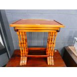 Reproduction yew nest of three tables