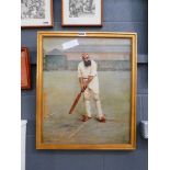 Oleograph of W.G. Grace, as found