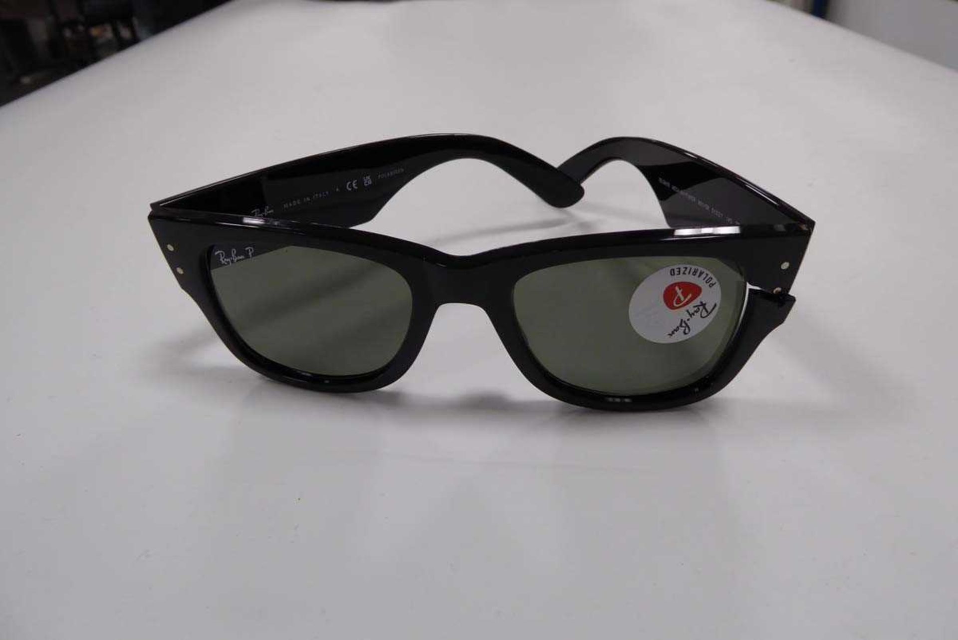 +VAT Pair of Ray Ban sunglasses (a/f, cracked frame)