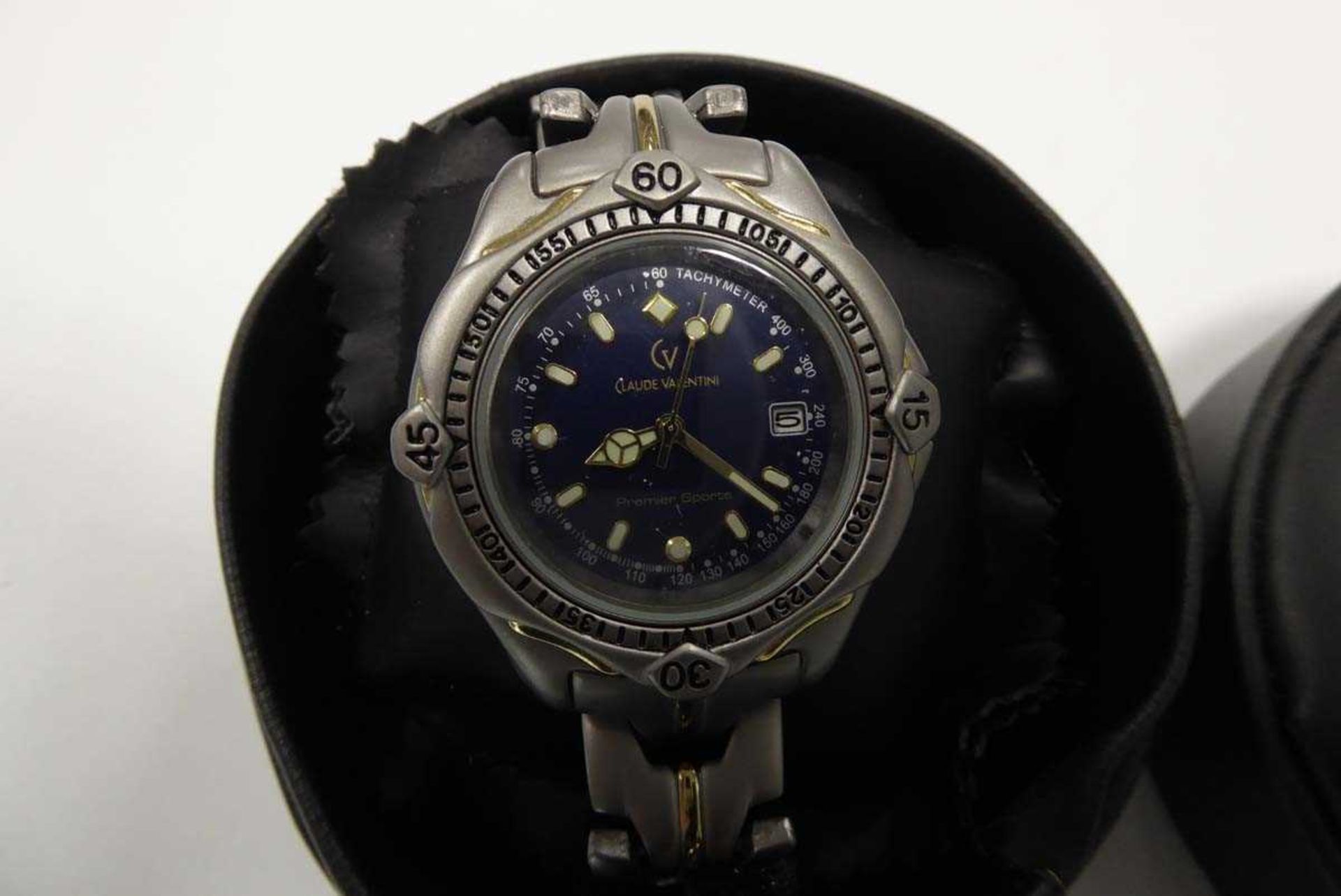 Claude Valentini wristwatch with case - Image 2 of 2