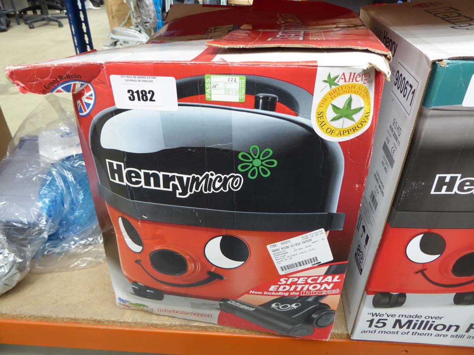 +VAT Henry micro vacuum cleaner with a pole and box