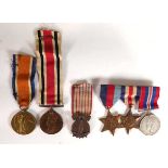 A group of three Second World War medals including 1939-1945 Star, France & Germany Star and Defence