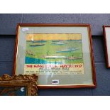 Framed and glazed poster of The Naval Review, May 20th 1937