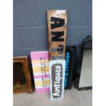4 rustic signs