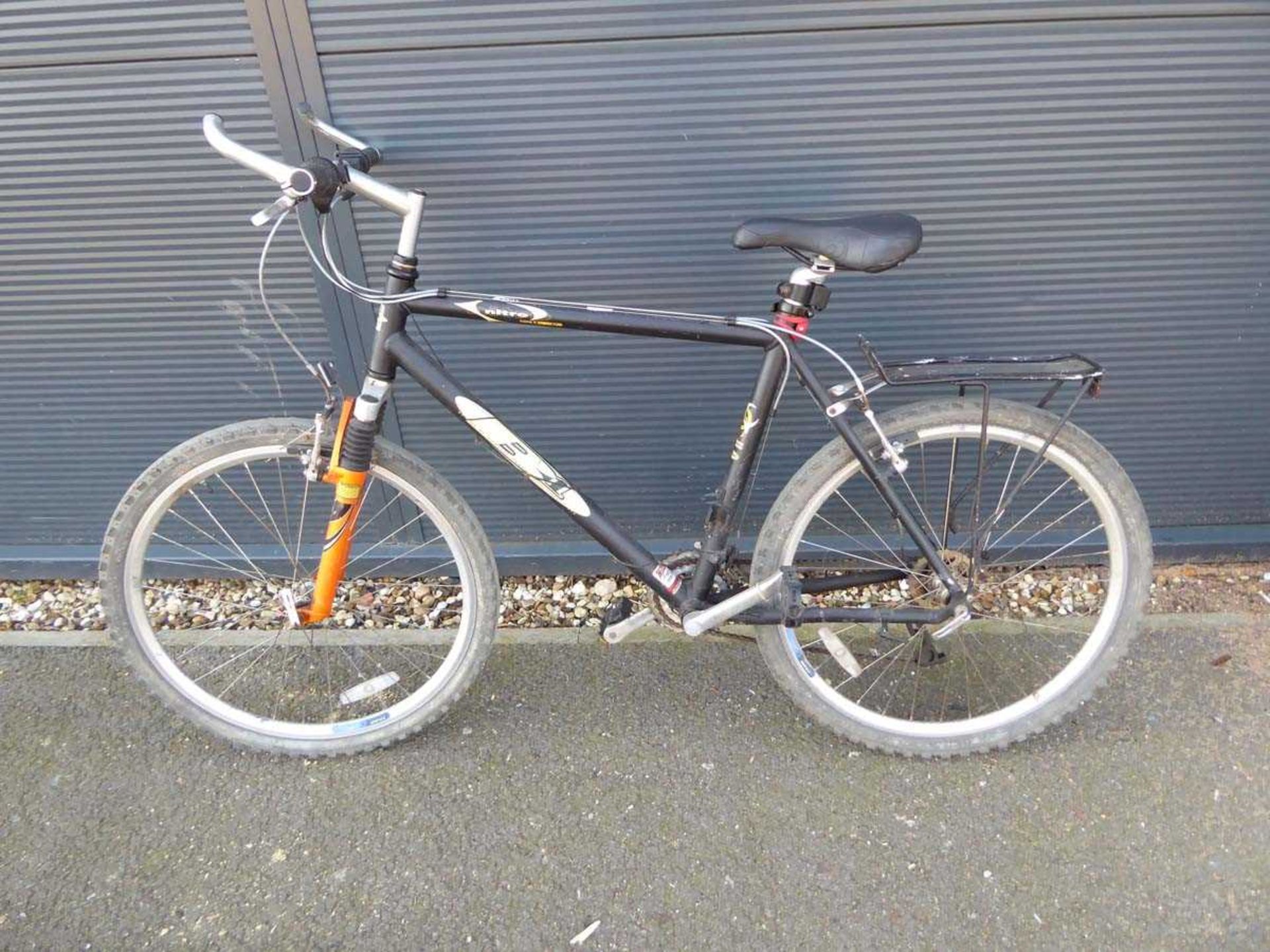 Black and orange gents mountain bike