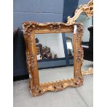 Gold gilt framed rectangular mirror