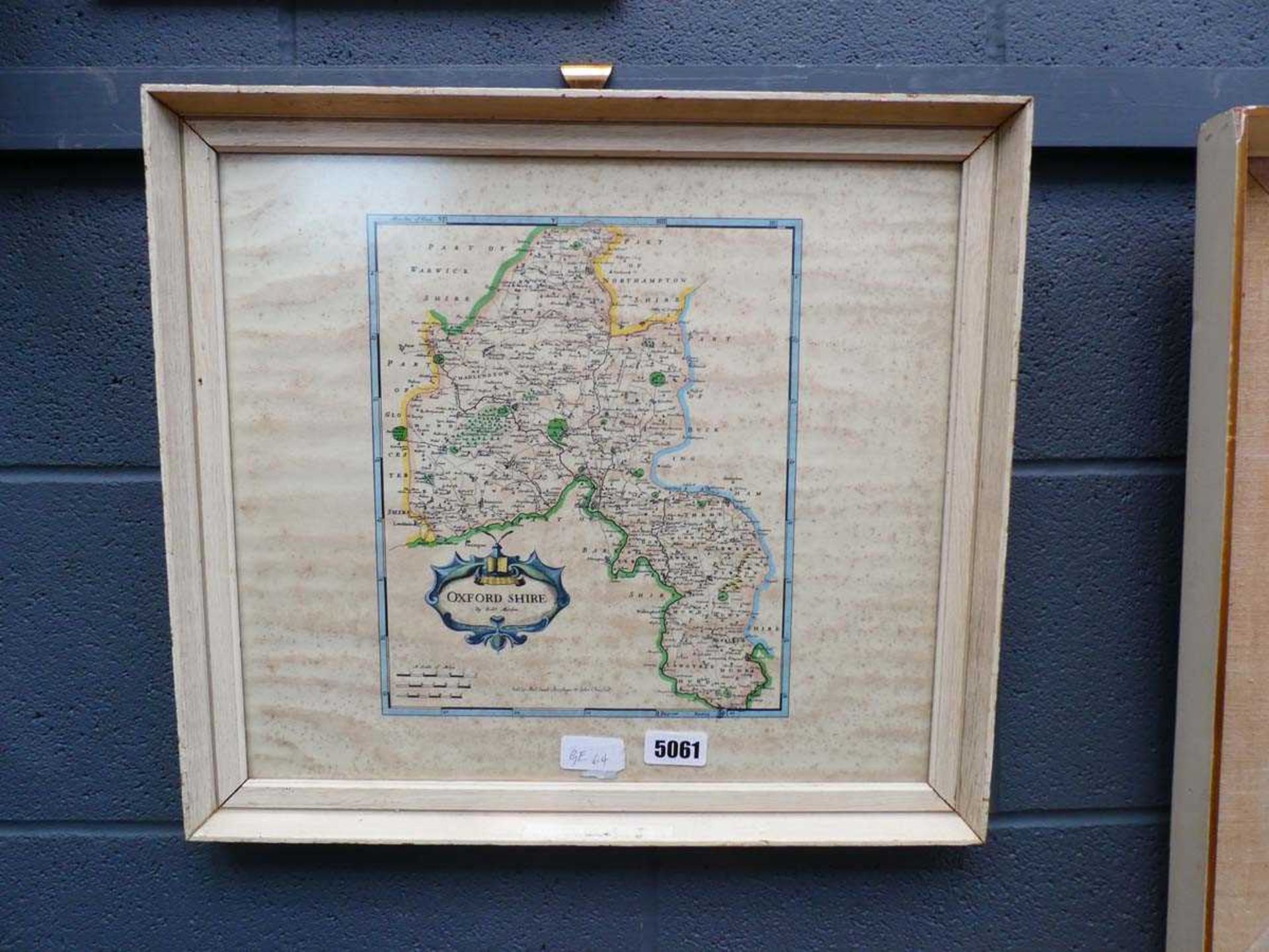 Framed map of Oxfordshire