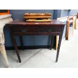 Two drawer Georgian oak desk