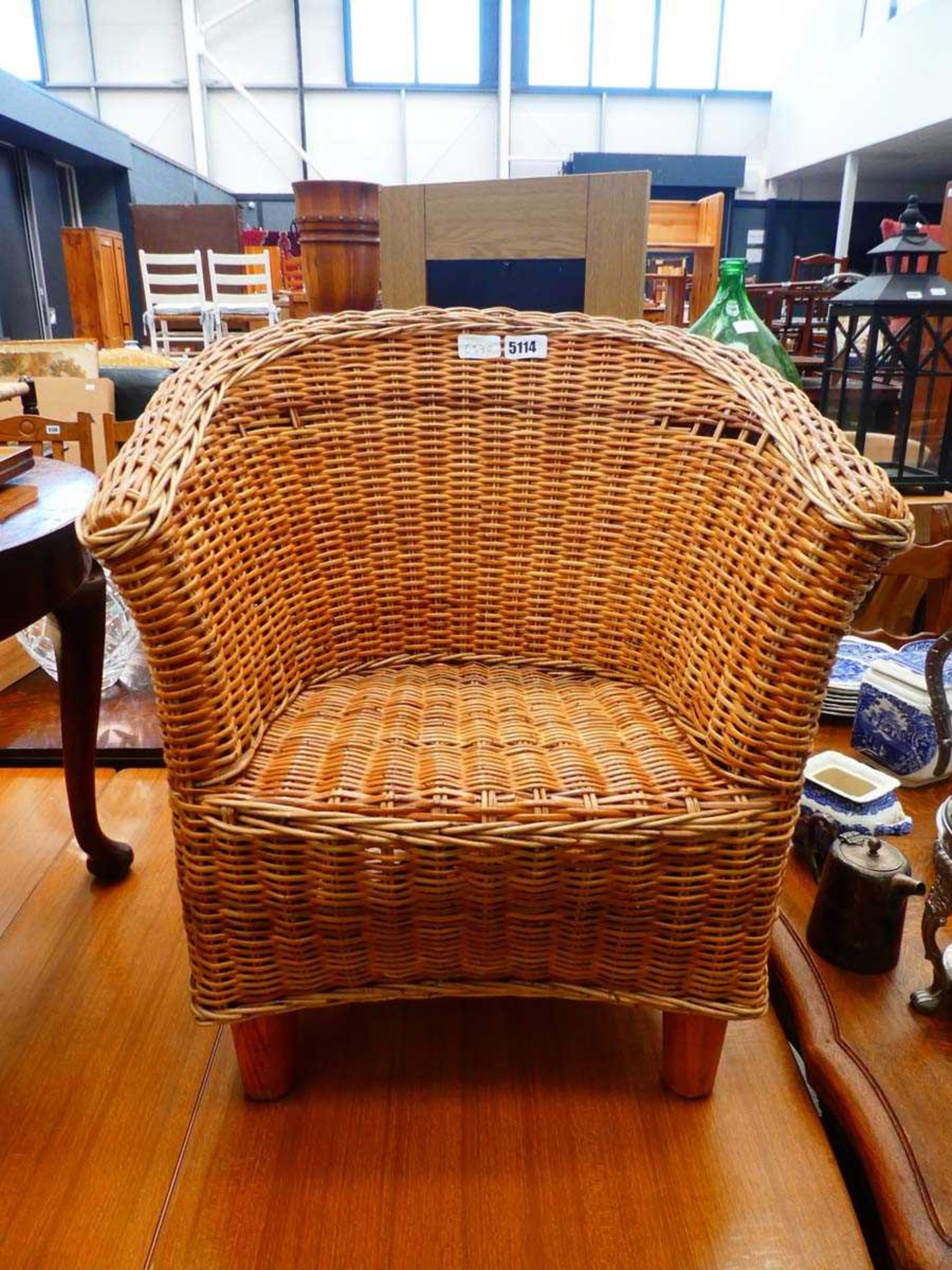 Small childs wicker chair