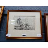 John Holland sketch of sailboats